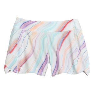 ATHLETA GIRL PRINTED RECORD BREAKER 3" SHORT XL 14 colorful athletic